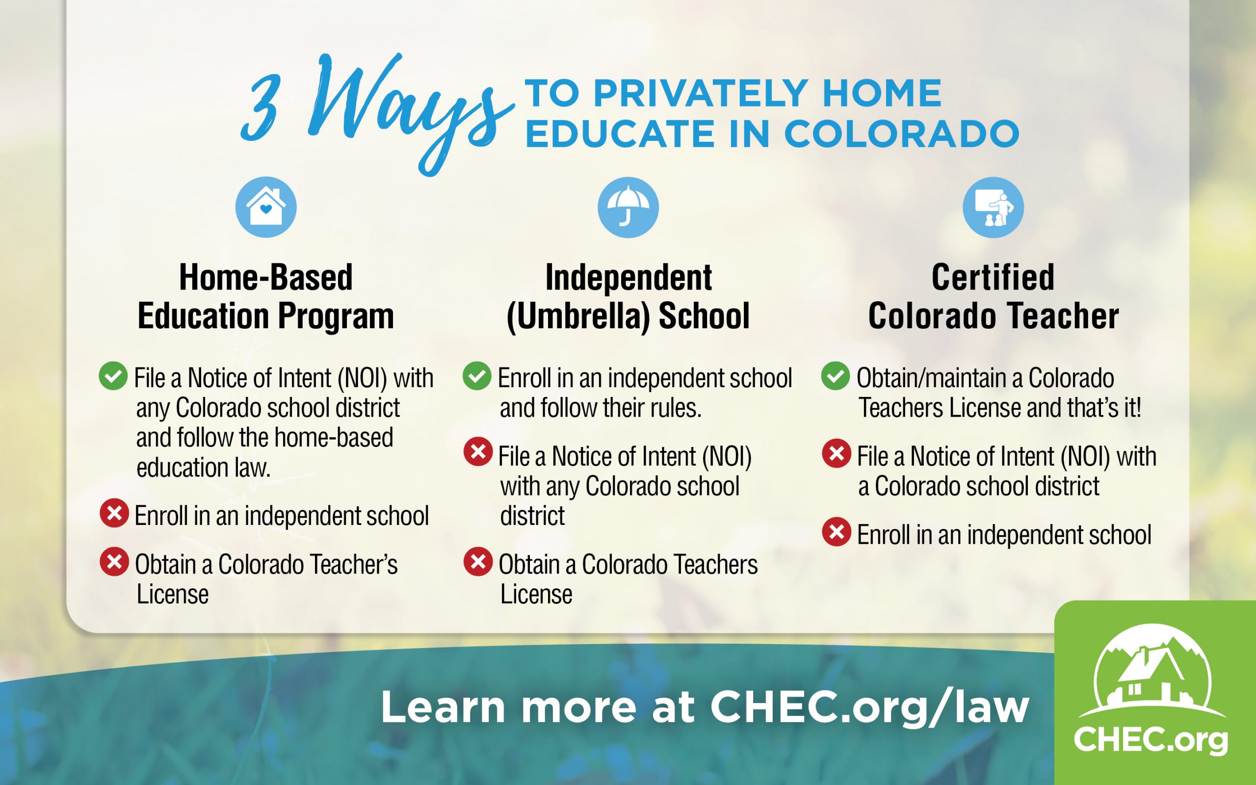 3 Ways to home educate in Colorado